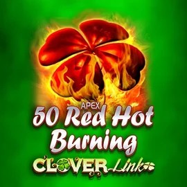 50 Red Hot Burning Clover Links slot visual from Novomatic available on nyspins.cc