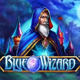 Blue Wizard online game logo by Quickspin on nyspins.cc