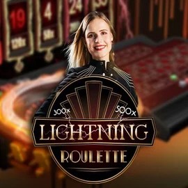 Lightning Roulette online game logo by Evolution on nyspins.cc