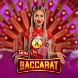 Mega Baccarat slot icon by Pragmatic Play, available at Ny Spins Casino